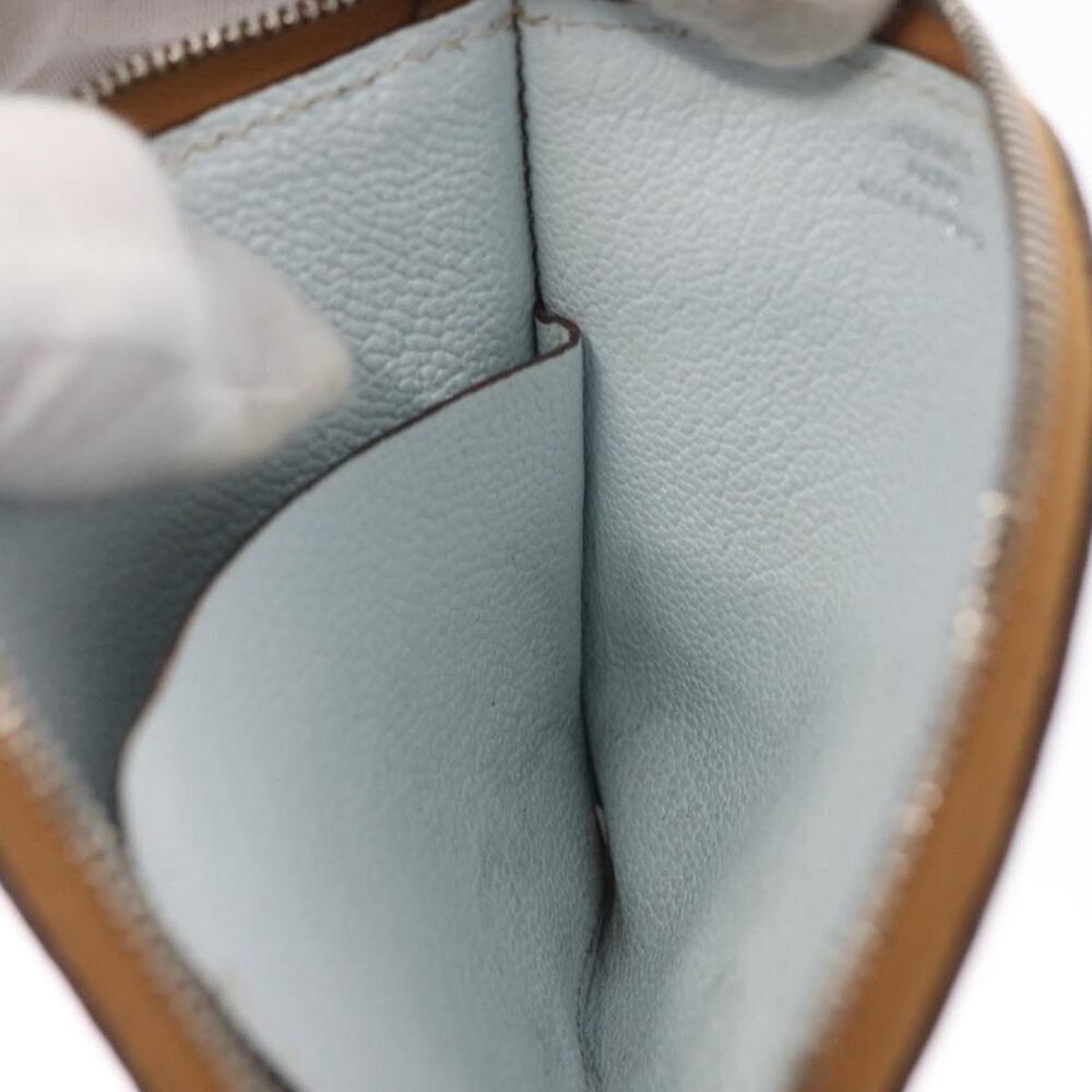 Hermes Leather Paddock Coin Purse Light Blue - Picture 13 of 13